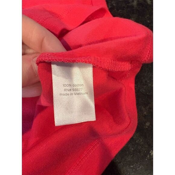 JC Penney Women's V-Neck Short Sleeve T-Shirt Pink Size L Casual - Picture 7 of 7